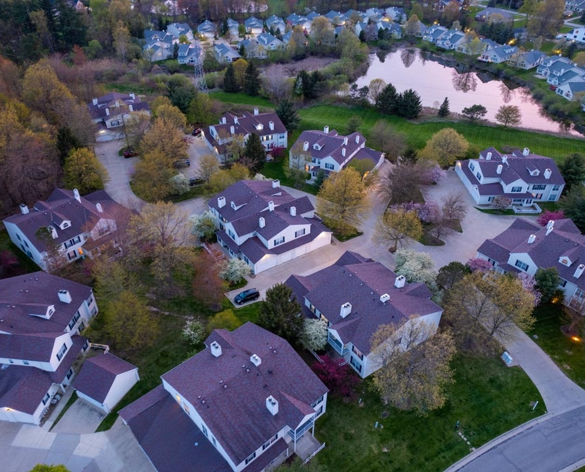 Grand Bay Apartments and Townhomes Aerial Detail