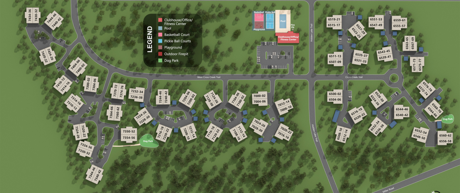 Grand Bay Apartments and Townhomes Site Map