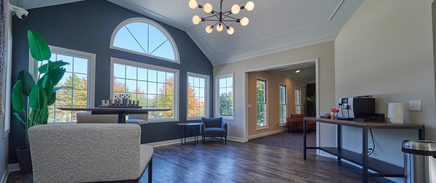 Grand Bay Apartments and Townhomes Clubhouse and Leasing Office Interior Detail