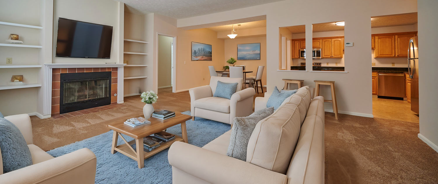 Grand Bay Townhomes and Apartments Living Room Detail